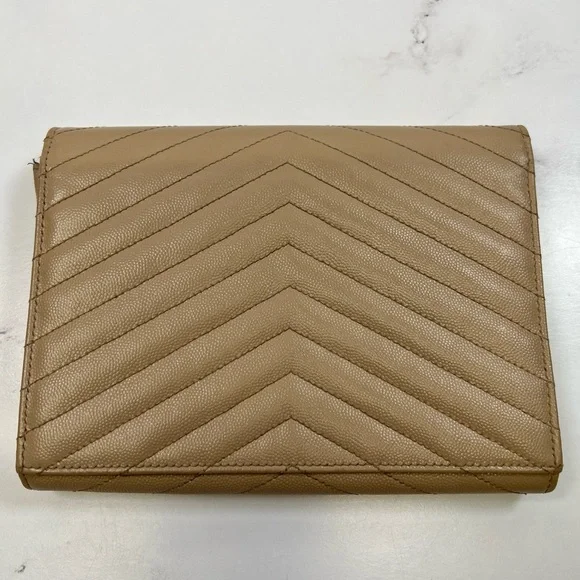 YSL Yves Saint Laurent Cassandre Matelasse Flap Pouch Wristlet Bag Clutch - Picture 3 of 7